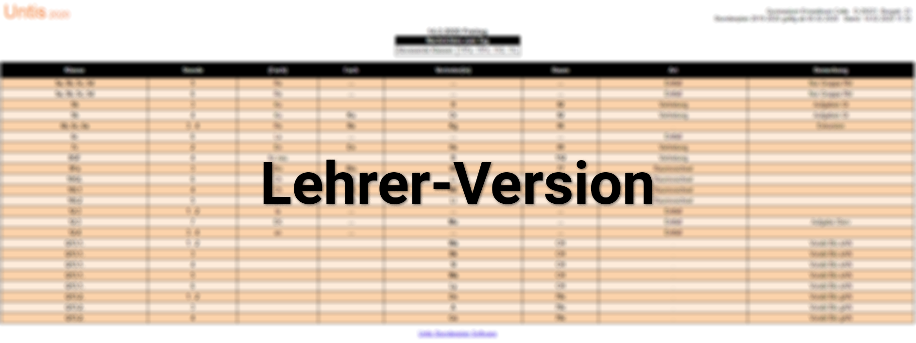 Vertretungsplan (Lehrer-Version)